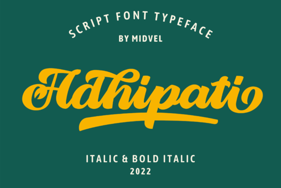 Adhipati: A Bold Script Font for Creative Makers