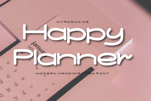 Happy Planner: A Versatile Script Font for Editorial Design