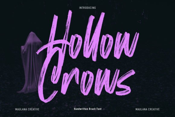 Hollow Crows: A Script Amp Font with Edge