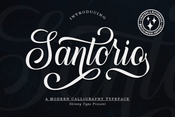 Santorio: A Versatile Script Font for Craft and Design